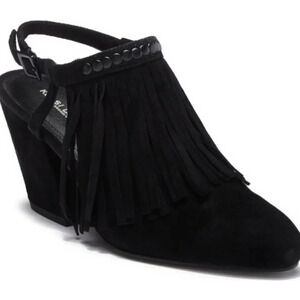 Kelsi Dagger Brooklyn "Ilona" Fringe Slingback Bootie / Shootie - size 8